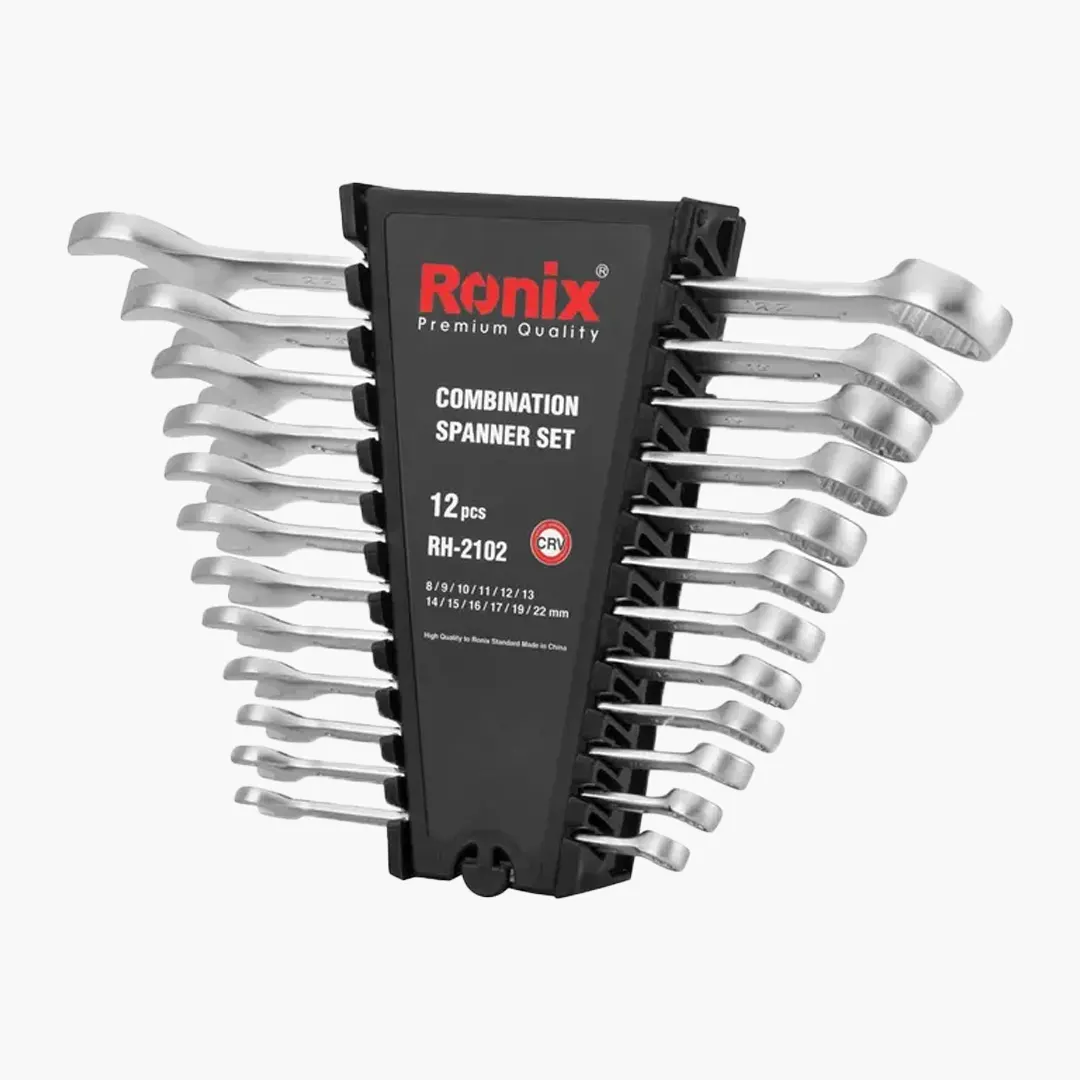 مجموعه 12 عددی آچار یک سر تخت یک سر رینگ رونیکس مدل RH-2102