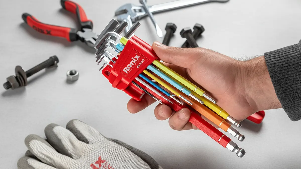 خرید ست آچار آلن ۹ عددی رونیکس مدل RH-2042