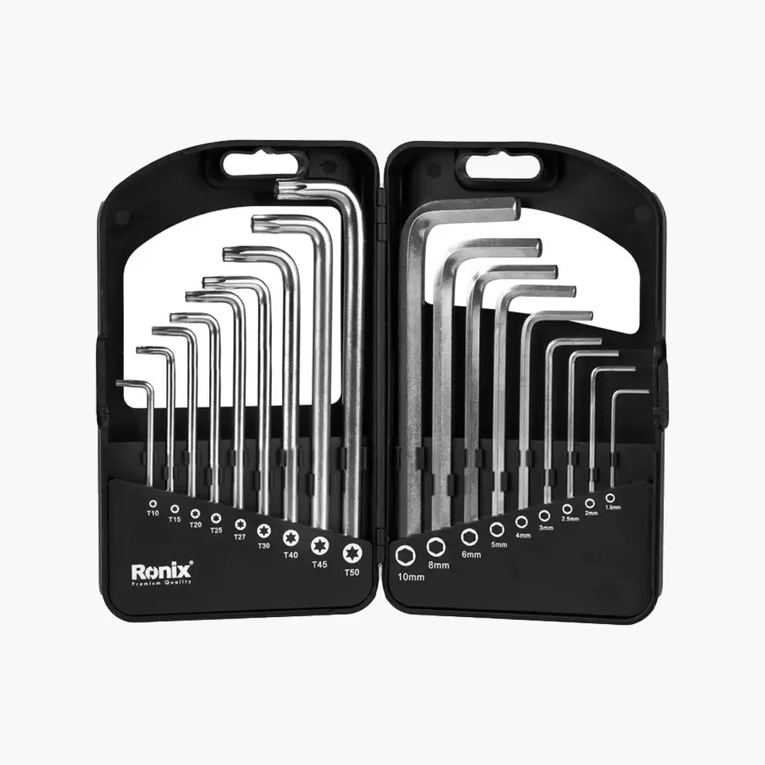 مجموعه ۱۸ عددی آچار آلن بلند رونیکس مدل RH-2052