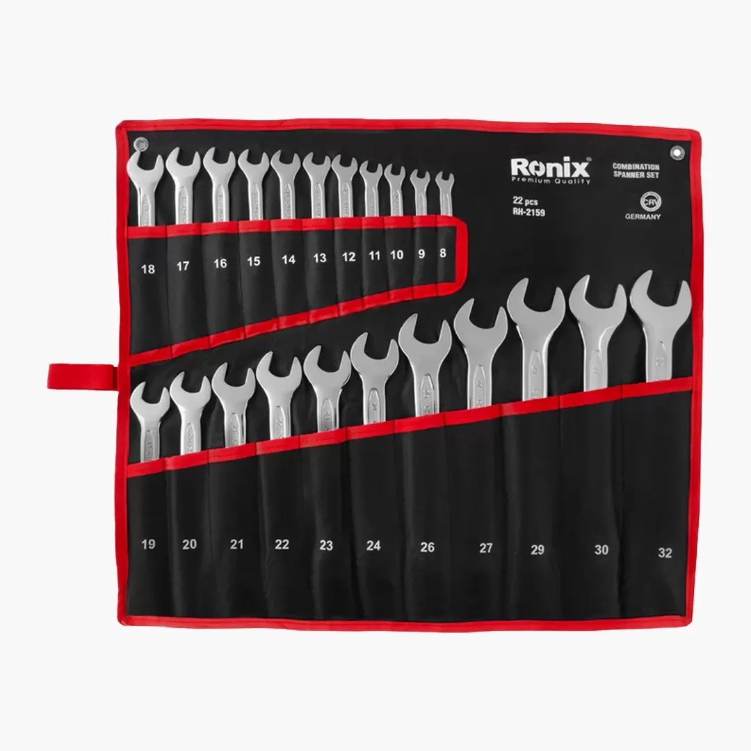 ست آچار ۲۲ عددی یکسر تخت و یکسر رینگ رونیکس مدل RH-2159