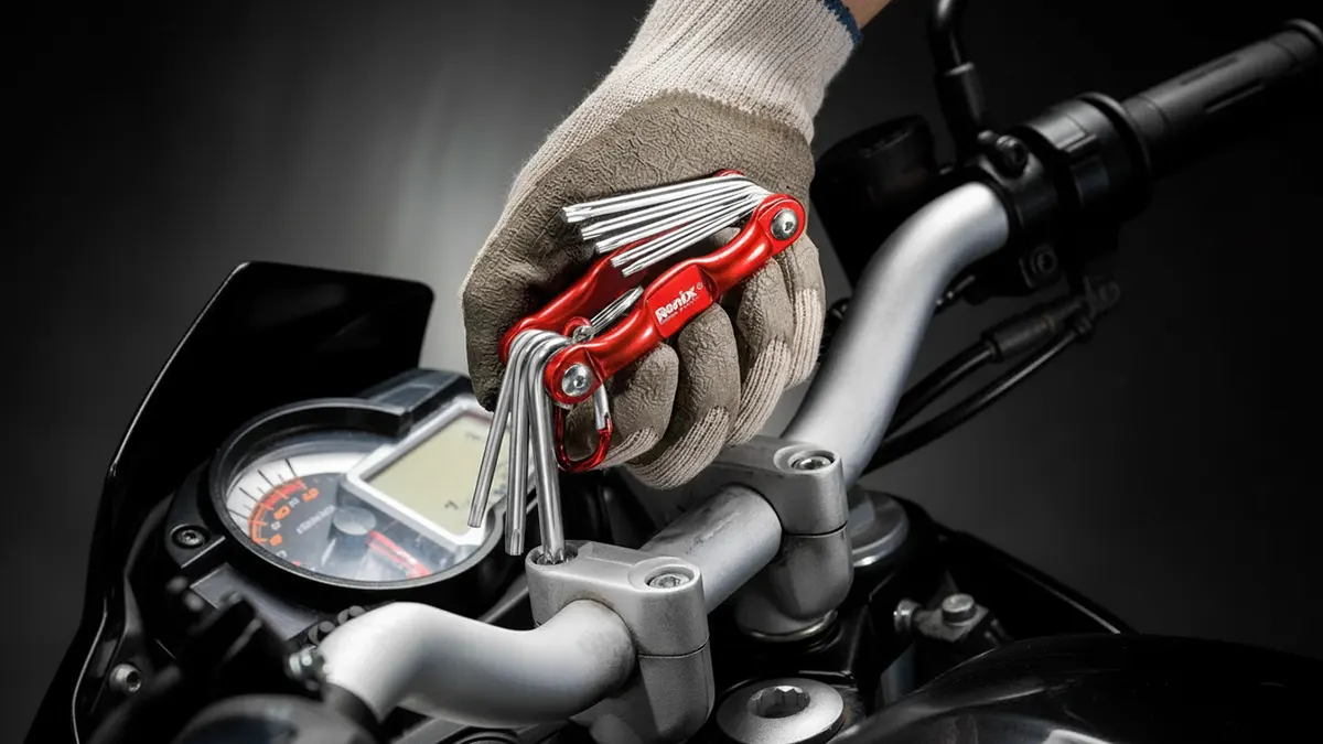 خرید آچار آلن ستاره ای تاشو رونیکس مدل RH-2041