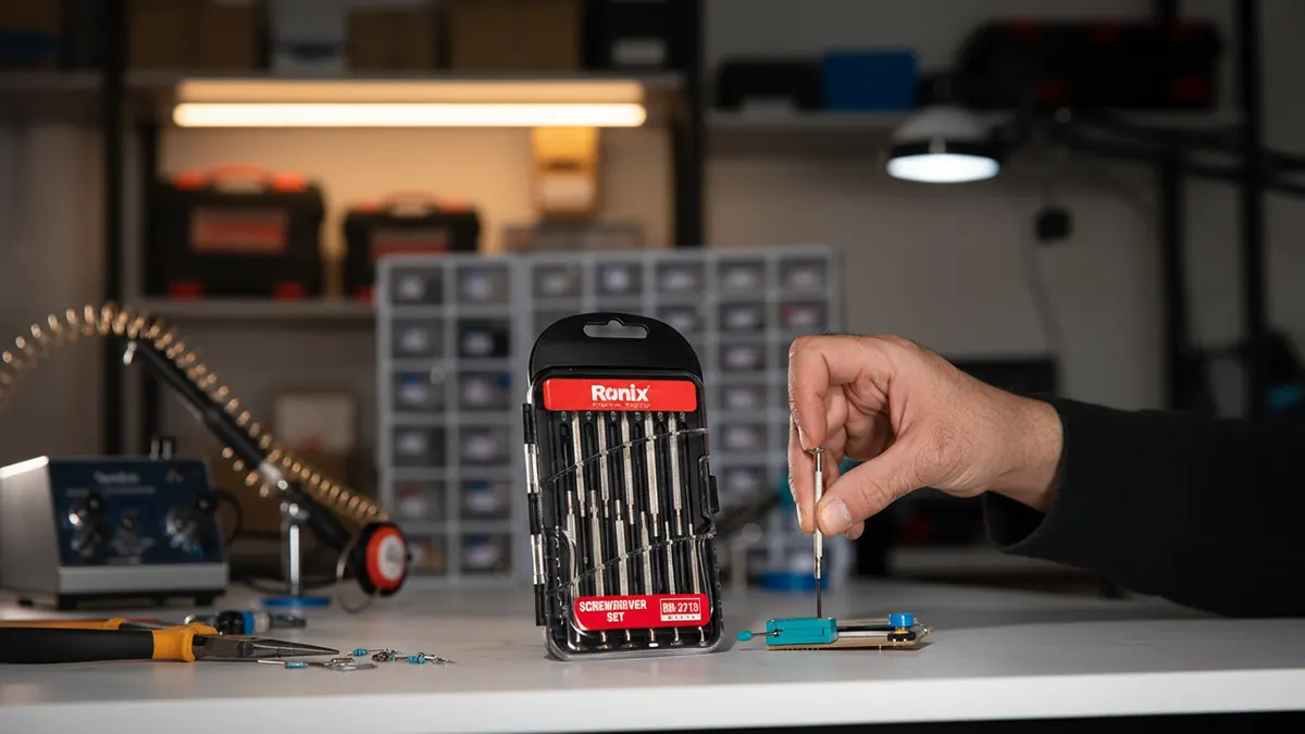 قیمت ست 12 عددی پیچ گوشتی ساعتی رونیکس مدل RH-2713