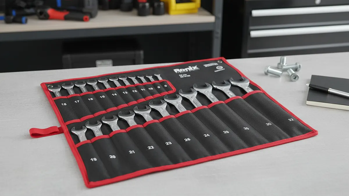 ست آچار 22 عددی یکسر تخت یکسر رینگ رونیکس RH-2159