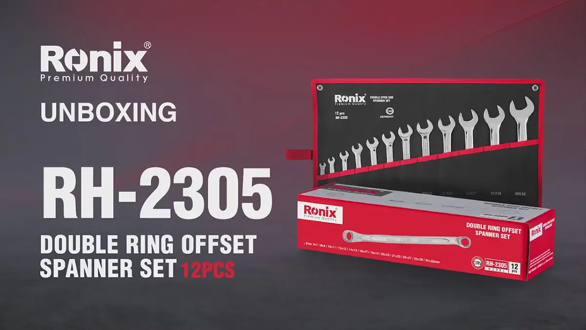 خرید آچار دو سر رینگی رونیکس مدل RH-2305 مجموعه 12 عددی