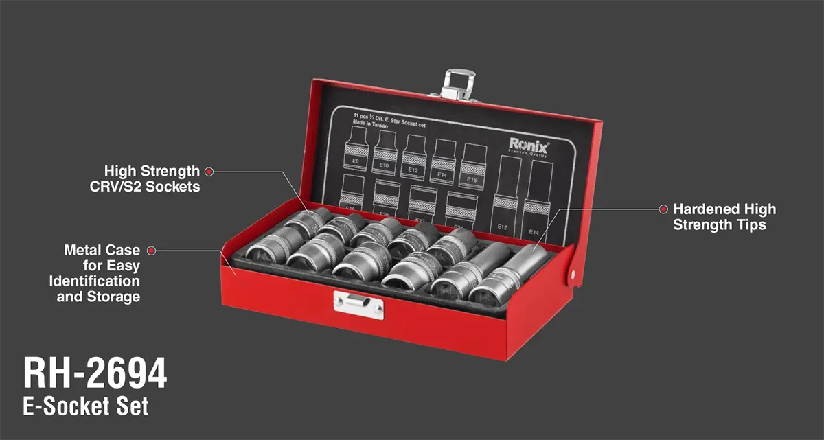 خرید جعبه بکس 11 پارچه رونیکس مدل RH-2694 (درایو 1/2)