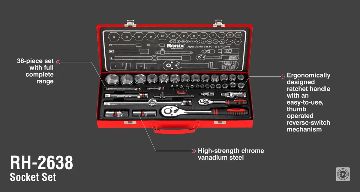 قیمت مجموعه بکس 38 عددی رونیکس مدل RH-2638