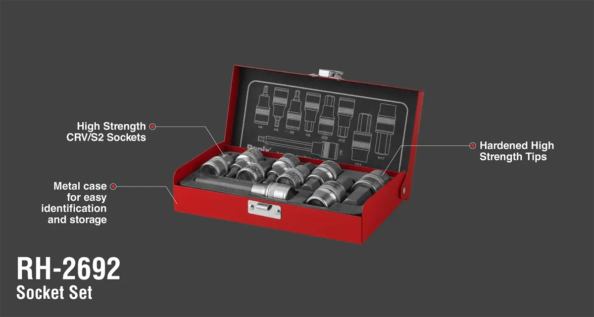 خرید ست بکس 9 عددی رونیکس RH-2692 (1/2 اینچ)