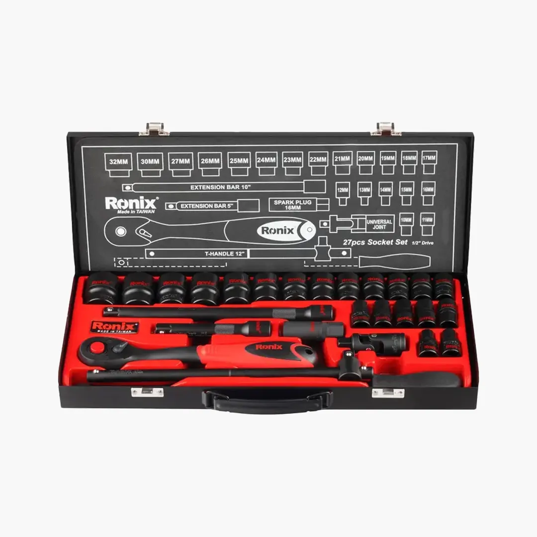 خرید جعبه بکس 27 پارچه فشار قوی رونیکس مدل RH-2627