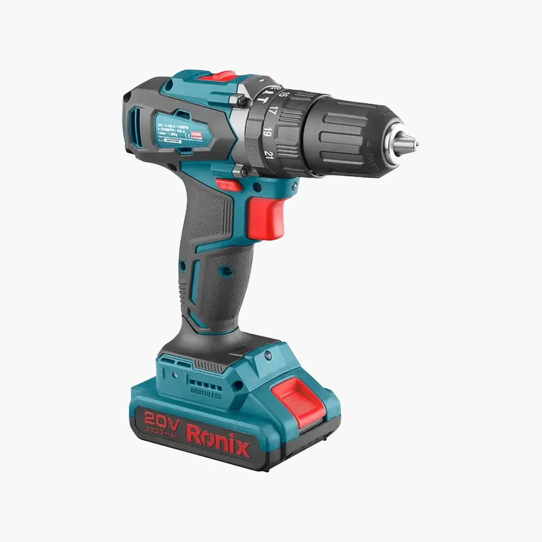 خرید کیت دریل پیچ‌گوشتی چکشی شارژی رونیکس 8900K | موتور براش‌لس