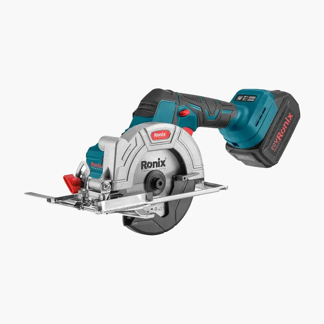 خرید اره گرد بر شارژی رونیکس 8650 | موتور براشلس 20 ولت
