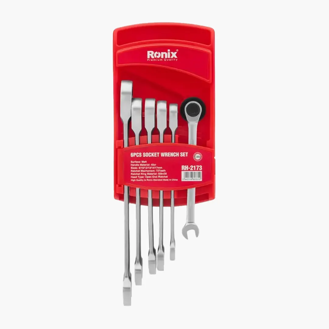 خرید ست آچار رینگی جغجغه‌ای 6 عددی رونیکس مدل RH-2173