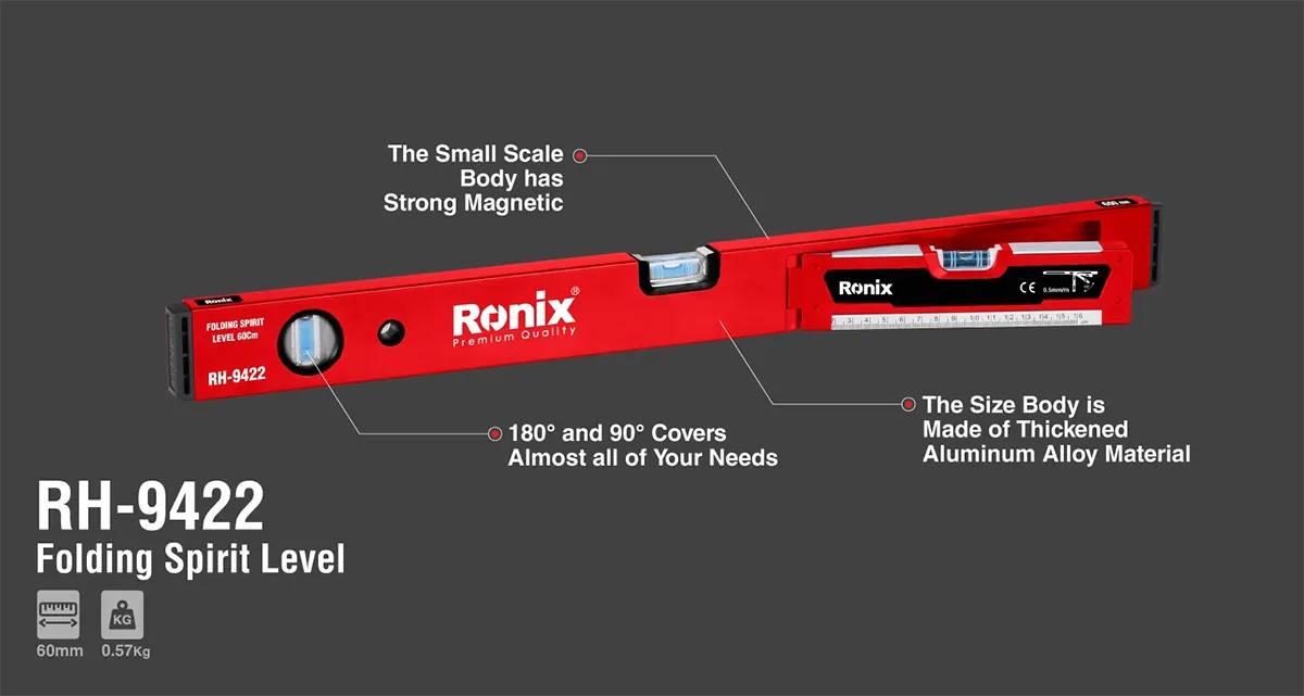 قیمت تراز بنایی تاشو 60 سانتی متری رونیکس مدل RH-9422