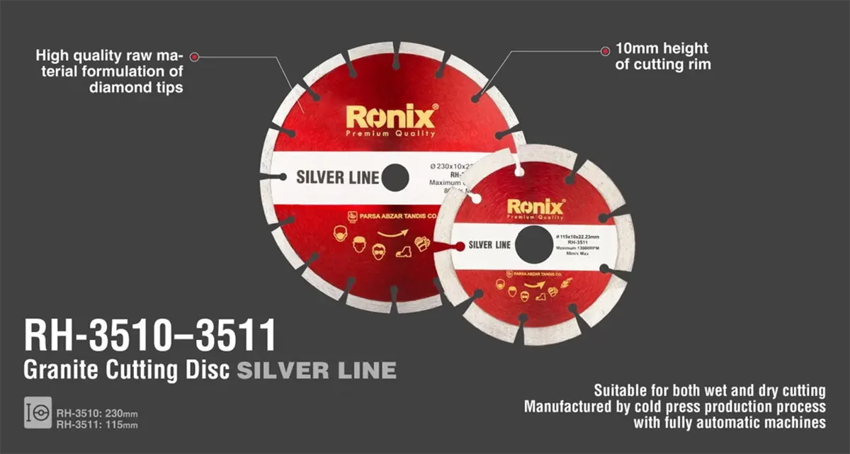 صفحه گرانیت بر 115 میلی متری رونیکس مدل RH-3511