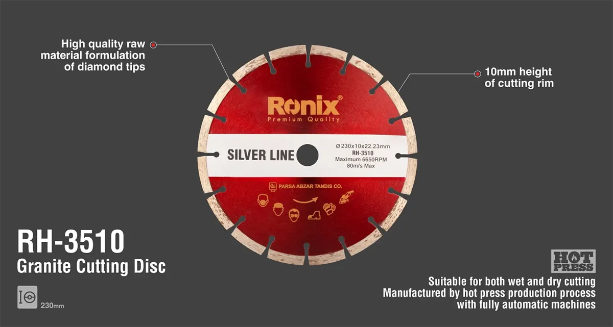 صفحه گرانیت بر رونیکس مدل RH-3510 سایز 230 میلی‌متر