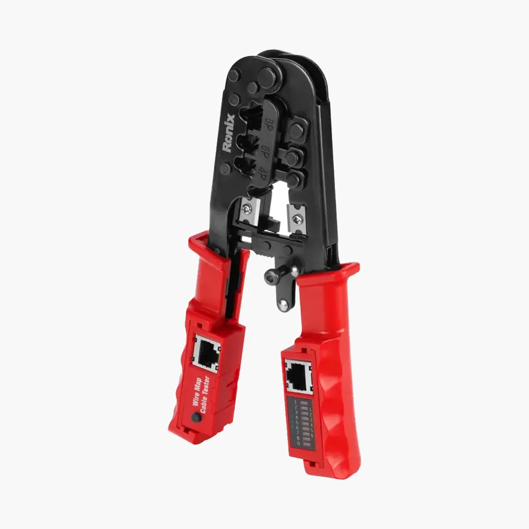 انبر سوکت زن تلفن و شبکه رونیکس مدل RH-1831 با تستر شبکه
